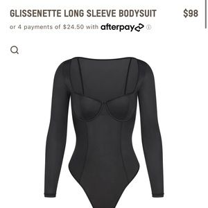 GLISSENETTE LONG SLEEVE BODYSUIT | ONYX Size: M NWT